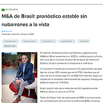 M&A de Brasil: pronóstico estable sin nubarrones a la vista